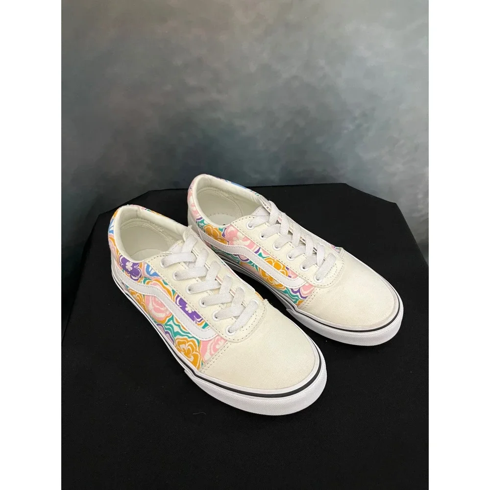 Vans Ward Low Top Sneaker Multi Floral Canvas Kids Shoes - Picture 5 of 10